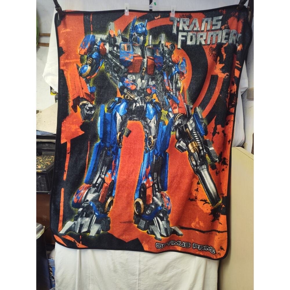 Hasbro Optimus Prime Transformers Throw Blanket 60x50 2007 Edition